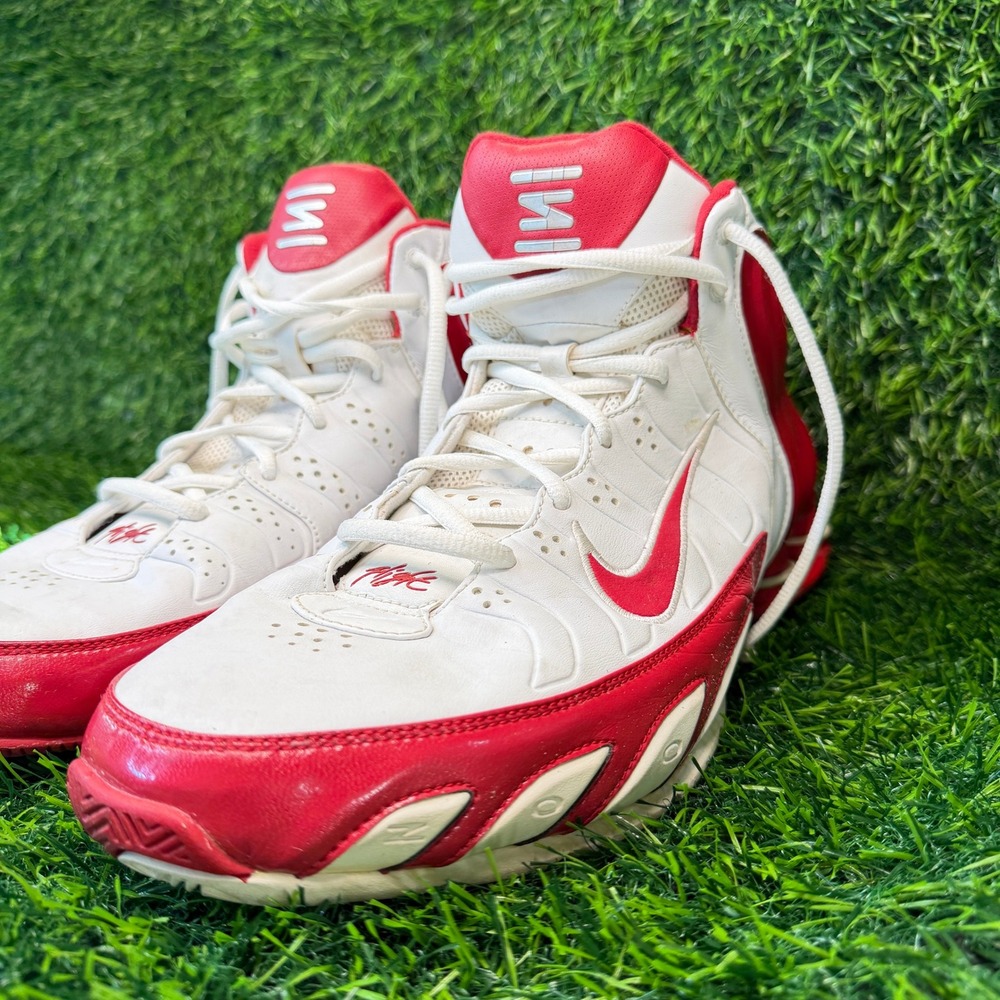 Nike Shox Elevate White Varsity Red Basketball Shoes Mens 15 Flight Vintage 2005 - Picture 2 of 9